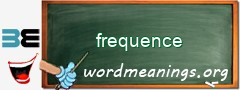 WordMeaning blackboard for frequence